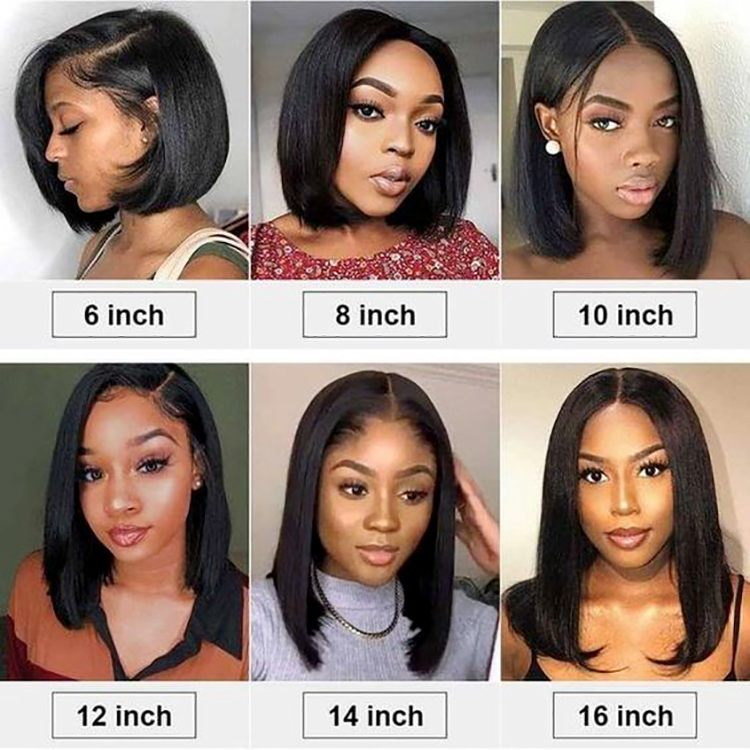 Wholesale Cheap Price Short Straight Bob Wigs Brazilian Human Hair Lace Front Wigs for Black Women13x4 Lace Front Wigs