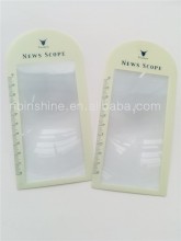 Promotional pvc ruler magnifier , pvc fresnel lens bookmark magnifier , funny ruler