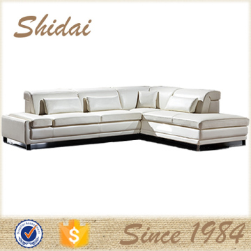 compact white leather sofa / the leather factory sofa / compact top grain leather sofa 976