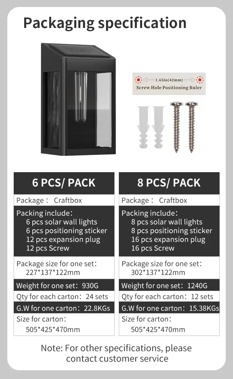 Light-Sensitive Outdoor Wall Lamp with No Drilling Required