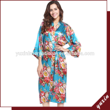 Bridesmaid robes Colorful Summer Bride Satin Robe Floral Robes FRS015