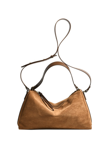 Women's brown leather crossbody bag