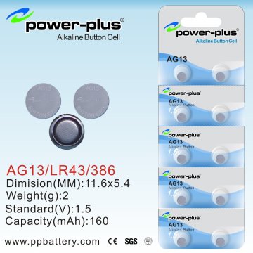 Alkaline Button Cells Battery Ag Series Ag13/lr43/386/1.5v Used In Calculator Etc.
