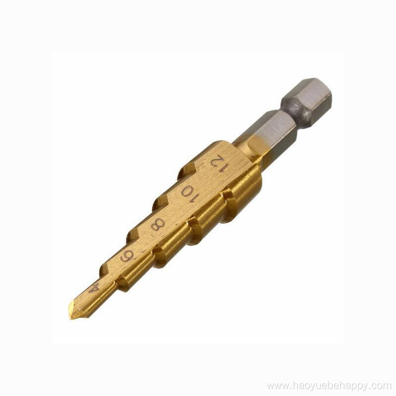 Titanium Coated Step Drill Bit For Drilling Hole