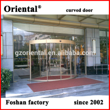 Automatic curved doors for mall entrance