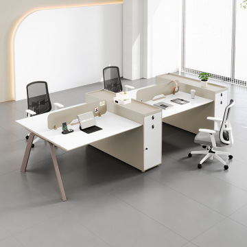 Four Person Office Table with Extension - MDF Office Table Specifications