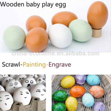 Baby play wooden egg