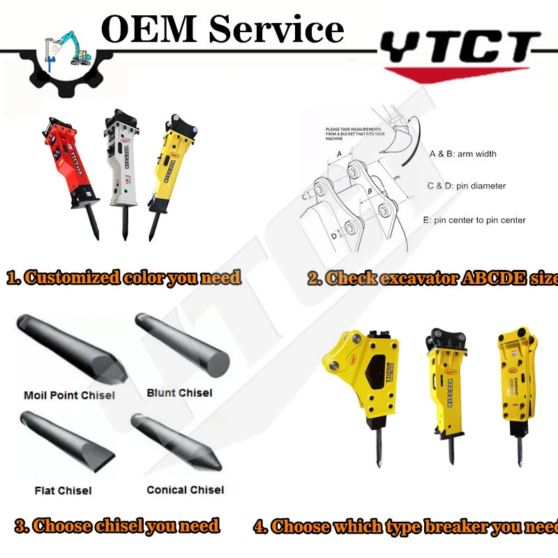 Sb50 Top Type New Design Demo Medium Hydraulic Breaker