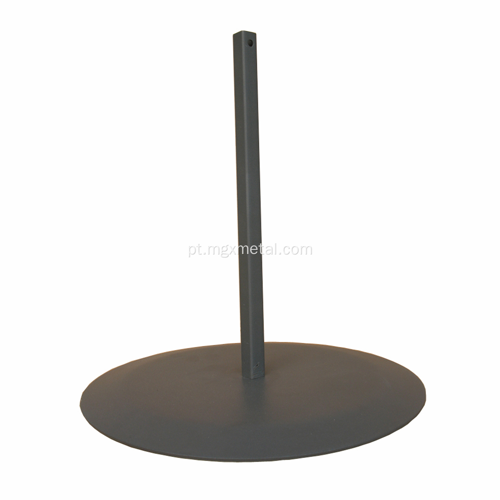 Base de pedestal para sinalização de haste de tubo quadrado