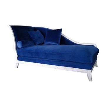 Antique French Wooden Hand-Carved Chaise Daybed