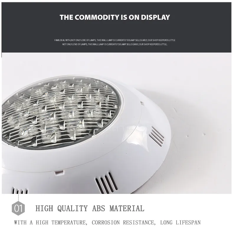 LED Pool Wall Lights, Underwater Wall Lights, Waterproof Rainbow Fountain Lights