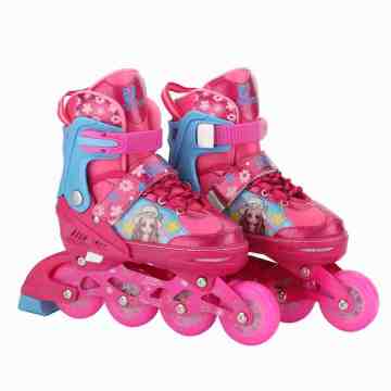 Bright surface inline skates with stitches