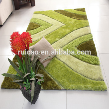 Chinese knot add korea silk modern design hand tufted polyester shaggy carpet tianjin