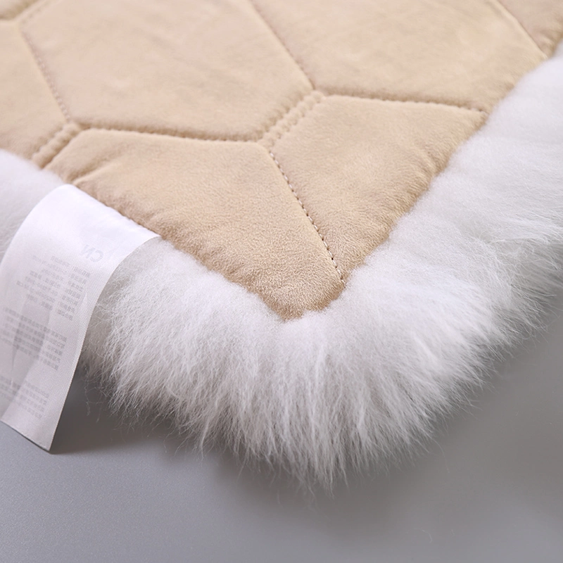 High Density Real Sheep Fur Seat Pad with Foam Lining