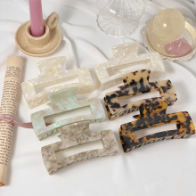 Wholesale Korean Rectangle Large Hair Claw: Cellulose Acetate Hair Accessory - Shark Clip