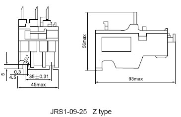 JRS1 Series Thermal relay electronic thermal overload relay ls