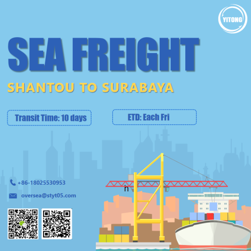 Freight de mer internationale de Shantou à Surabaya Indonésie