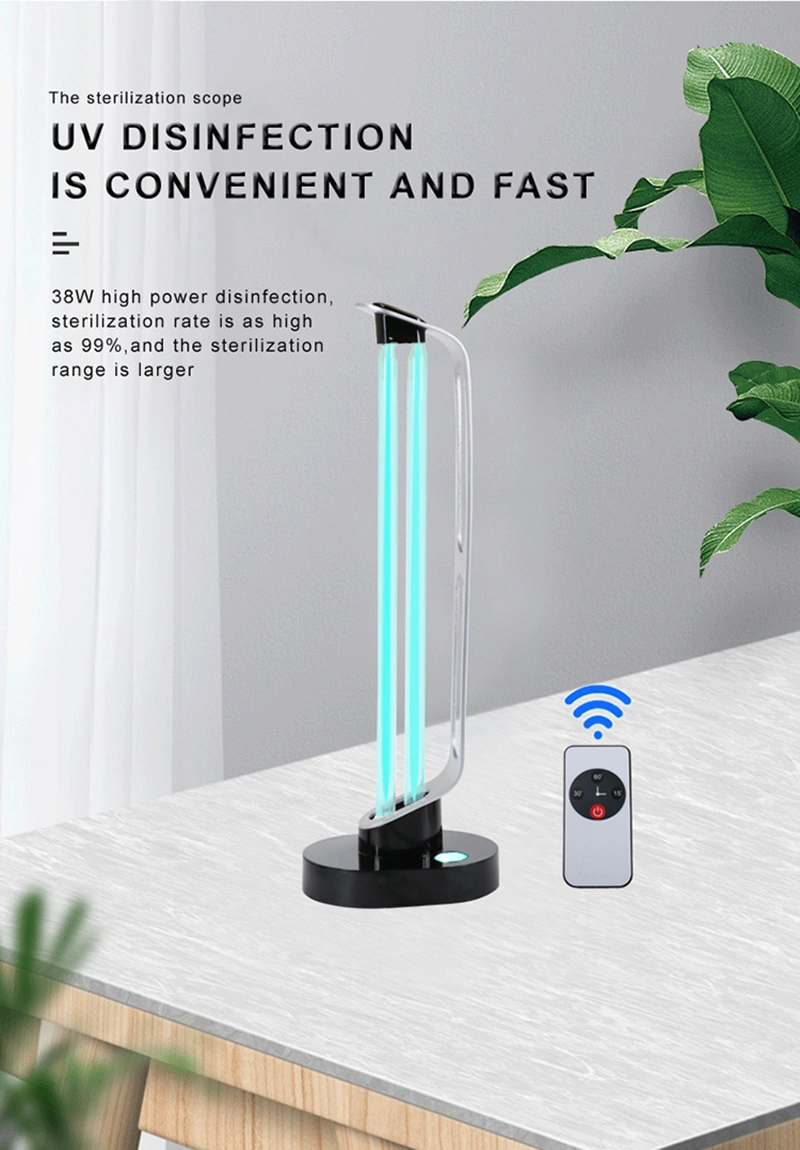 38W UV Disinfection Lamp 110V/220V Household Ultraviolet Lighting Portable Sanitizer Light