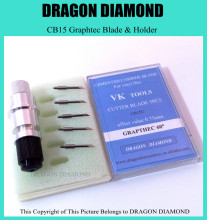 Free Shipping VK Tools 10 PCS 45 Degree Cutting Blades for Graphtec CB15 Vinyl Plotter + 1 Piece Blade Holder