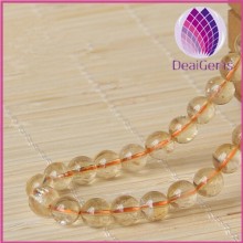 whole sale Natural 3A yellow 10mm citrine round gemstone beads for jewelry