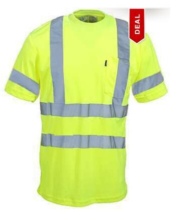 Men's High-Visibility Yellow Pocket T-Shirt