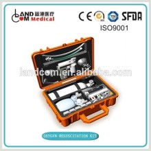 Portable oxygen resuscitation kit