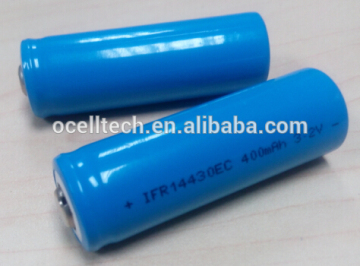 3.2V 400mAh 14430 cylindrical lifepo4 cell
