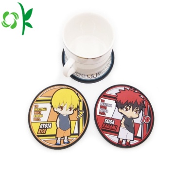 Custom Table Cartoon Figure Silicone Coffee Cup Coasters