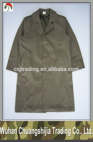 khaki military overcoat