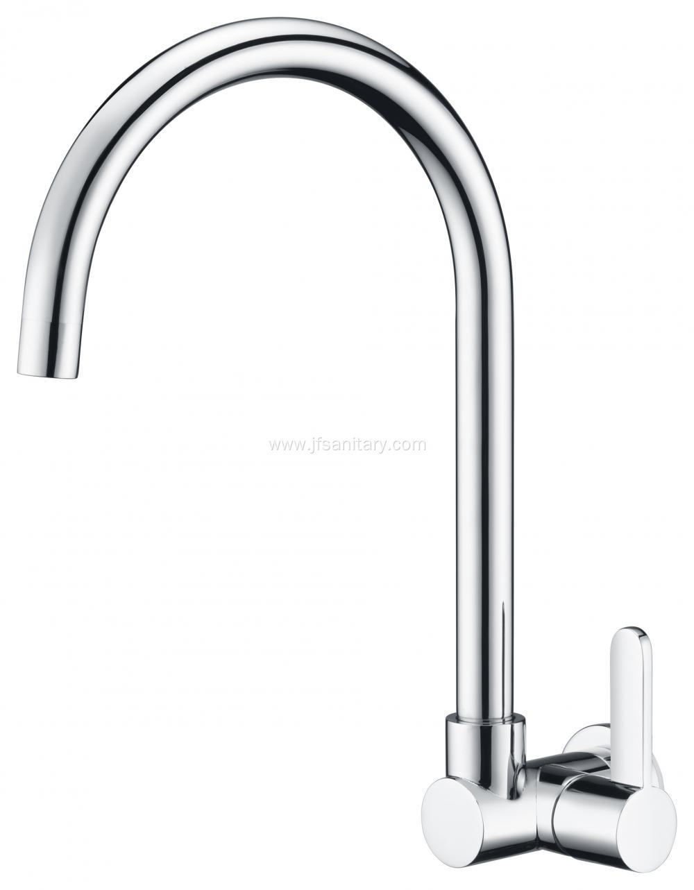 Brass Wall Mount Cold Water Only Kitchen Faucet