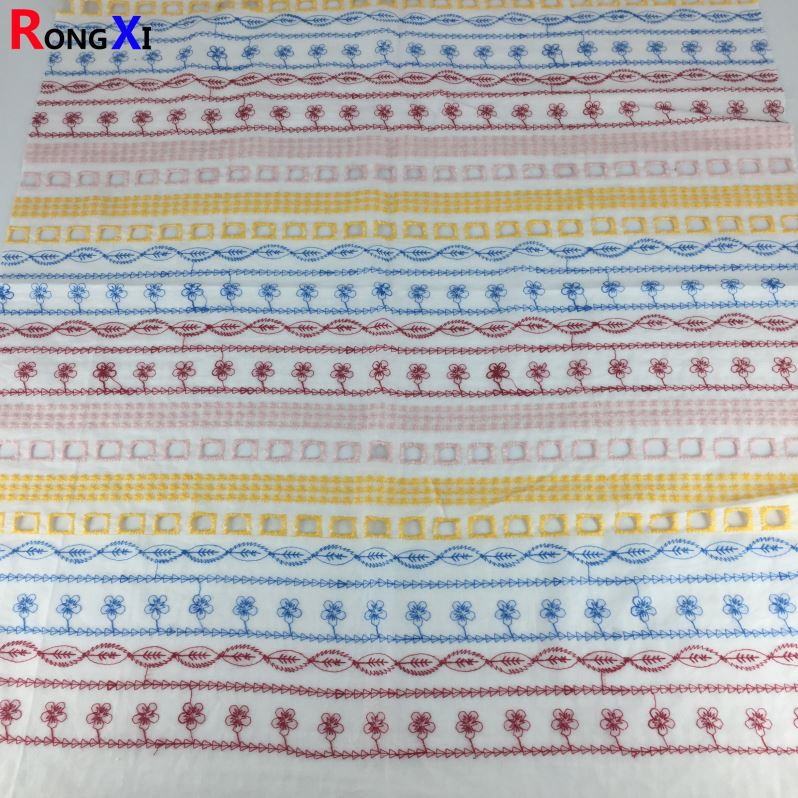 RXF0962 New Design Cotton Border Embroidery Fabric Made In China