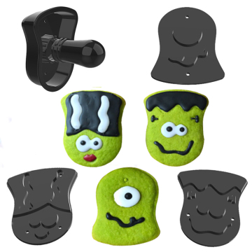 Halloween Monster Frankenstein Cookie Cutter Stamp Set
