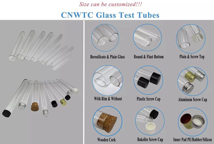 Lab Glass Test tube with Screw Cap