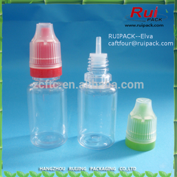plastic e-liquid bottle, plastic dropper bottle, clear PET e-liquid bottle