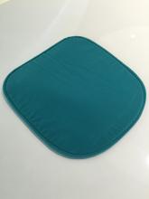 Modern blue velvet removable seat cushion