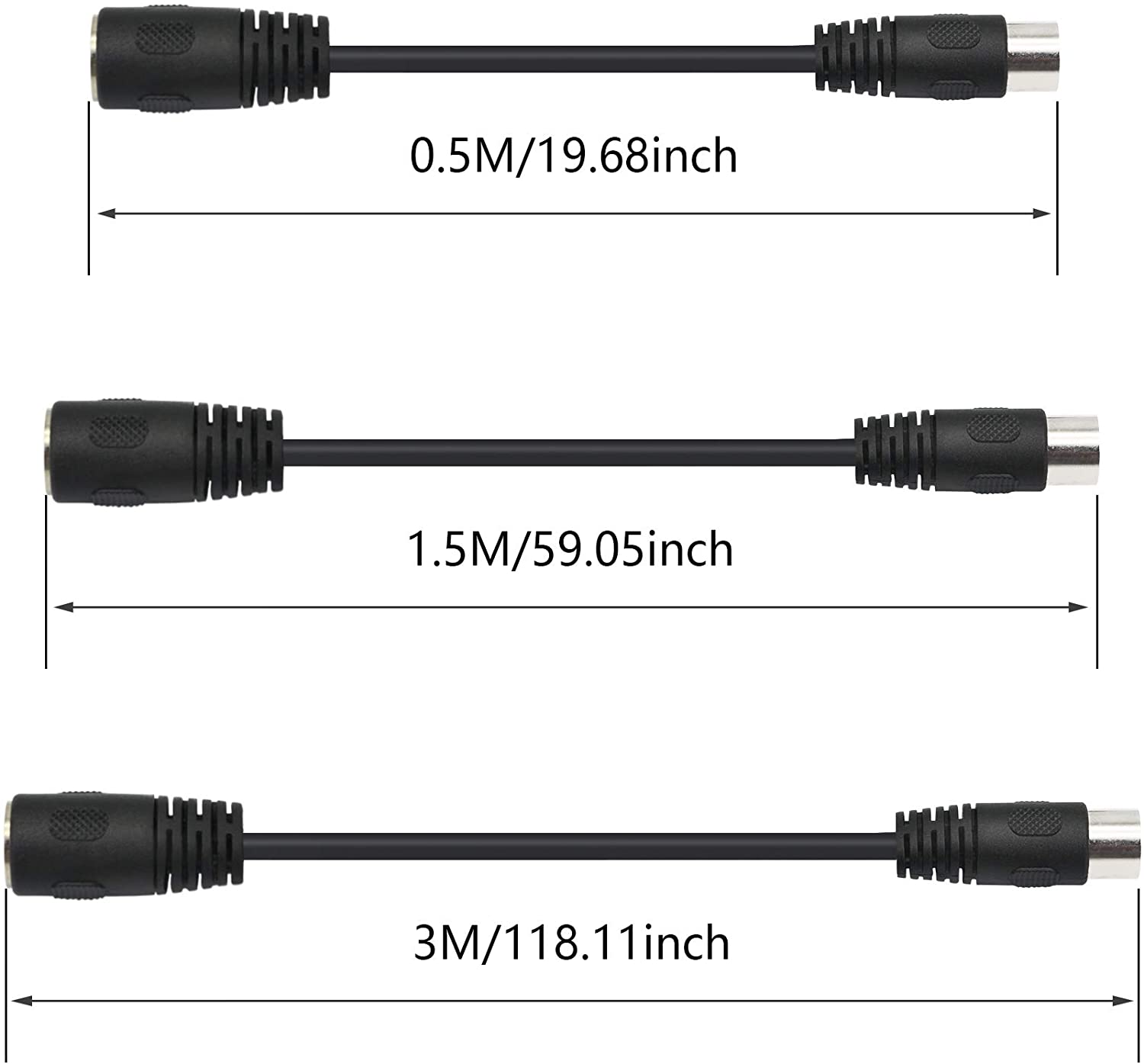 5 Pin MIDI Male to 6 Pin Mini Din Female Adaptor for Mouser AT Keyboard
