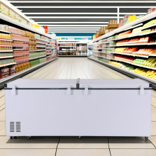 White Horizontal Small Household Freezer Deep Chest Freezer