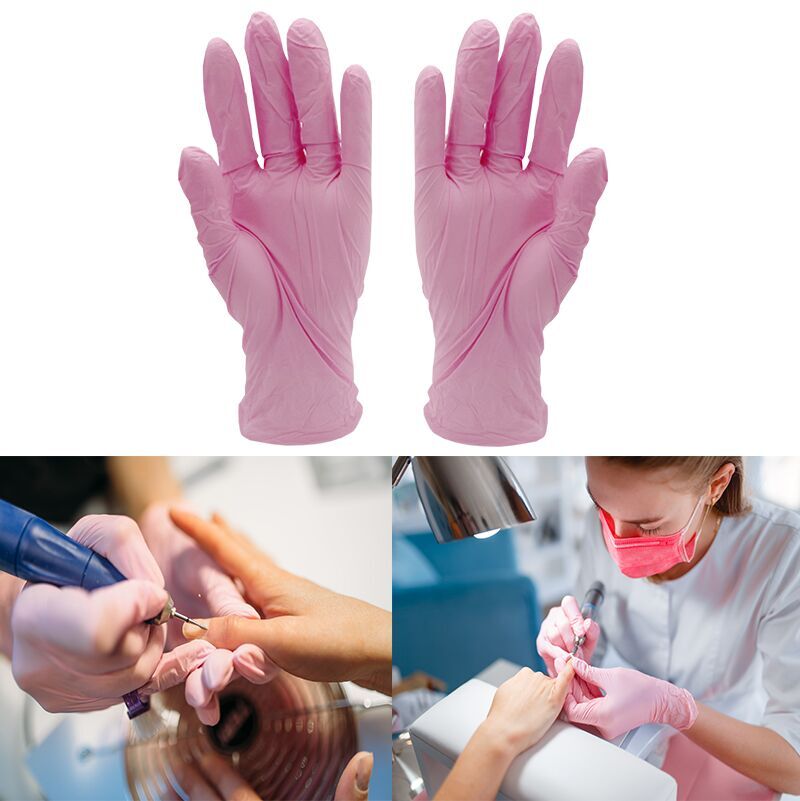 Wholesale High Quality laboratory tattoo colorful nitrile gloves