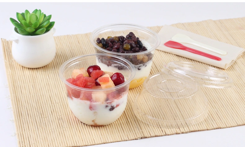Wholesale Price Disposable Clear Plastic Pet/PLA Ice Cream Cup Yogurt Cup