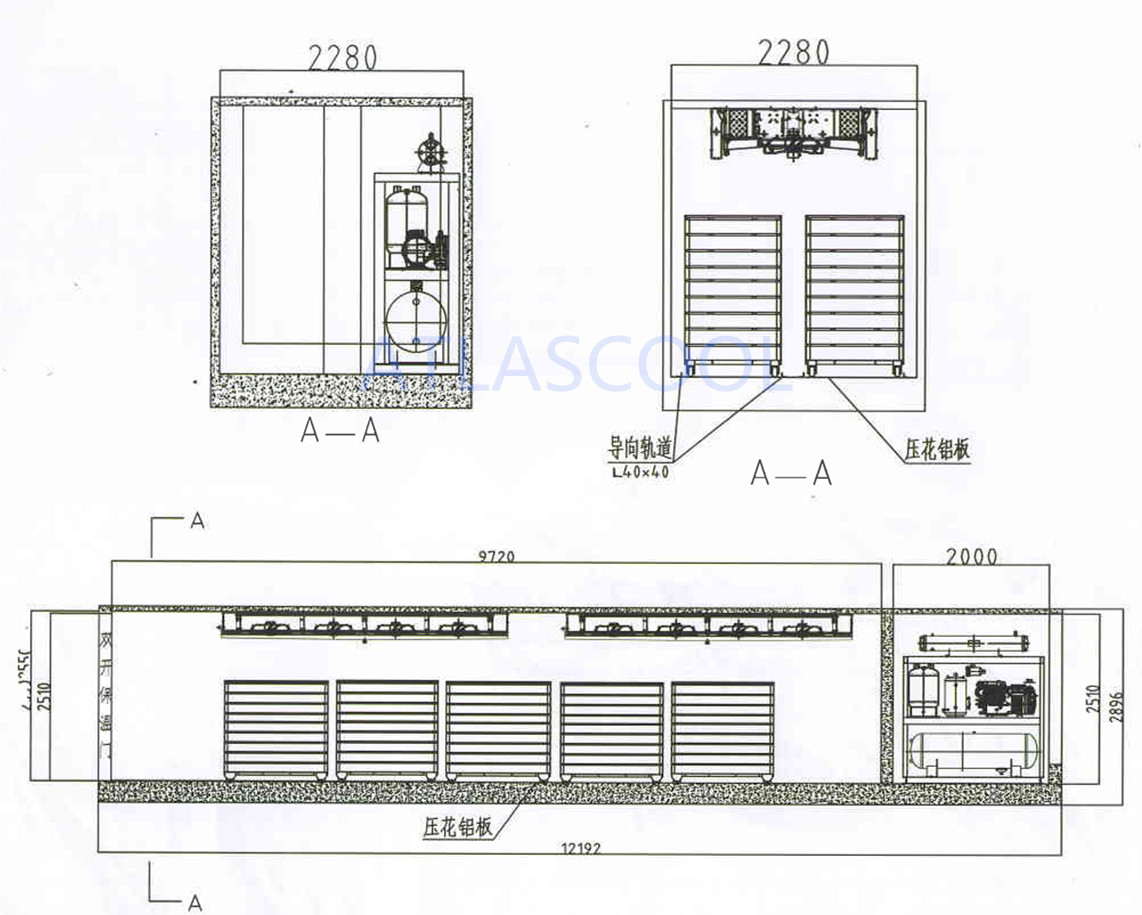 Contenedor de cámara fría de 40 pies 40 feet cold room container