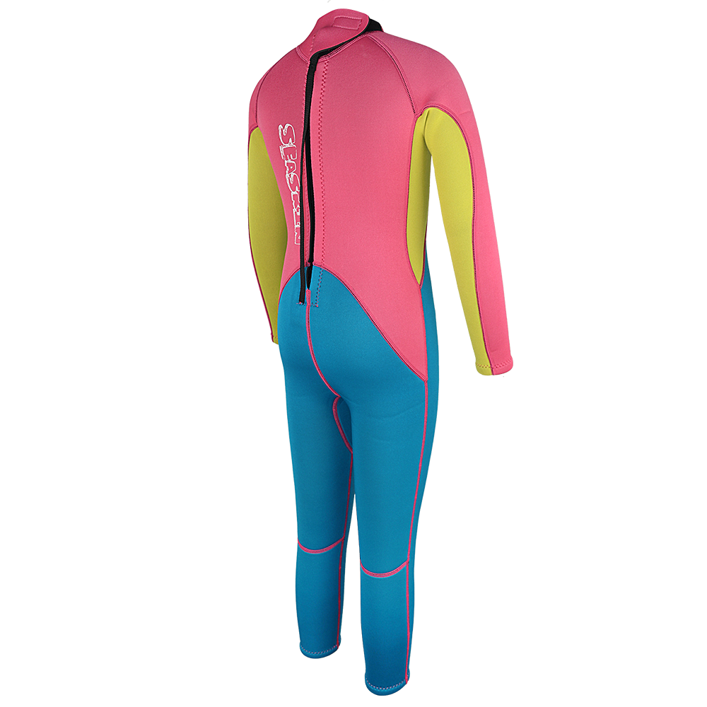 Zeegeacht meisjes terug zip een stuk neopreen fullsuits