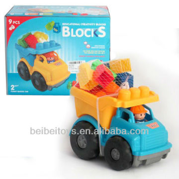 Kids Plastic Colorful Dump Truck with Big Blocks