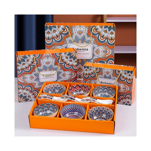 Bohemia theme Ceramic tableware set with gift box