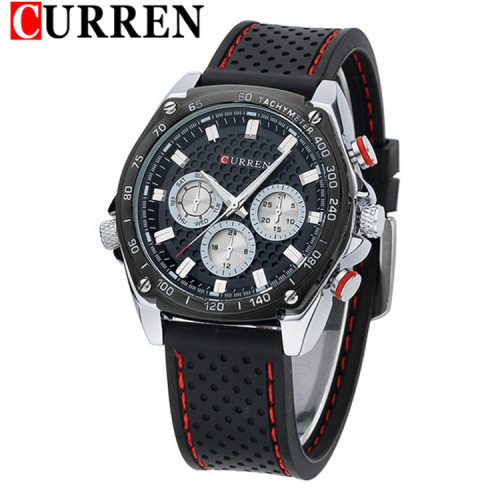 Sport Leren Band Heren Quartz Horloges