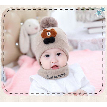 Baby hat scarf autumn/winter knitted hat for newborns