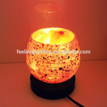 Natural bedroom himalayan floor salt lamp glass shade china supplier