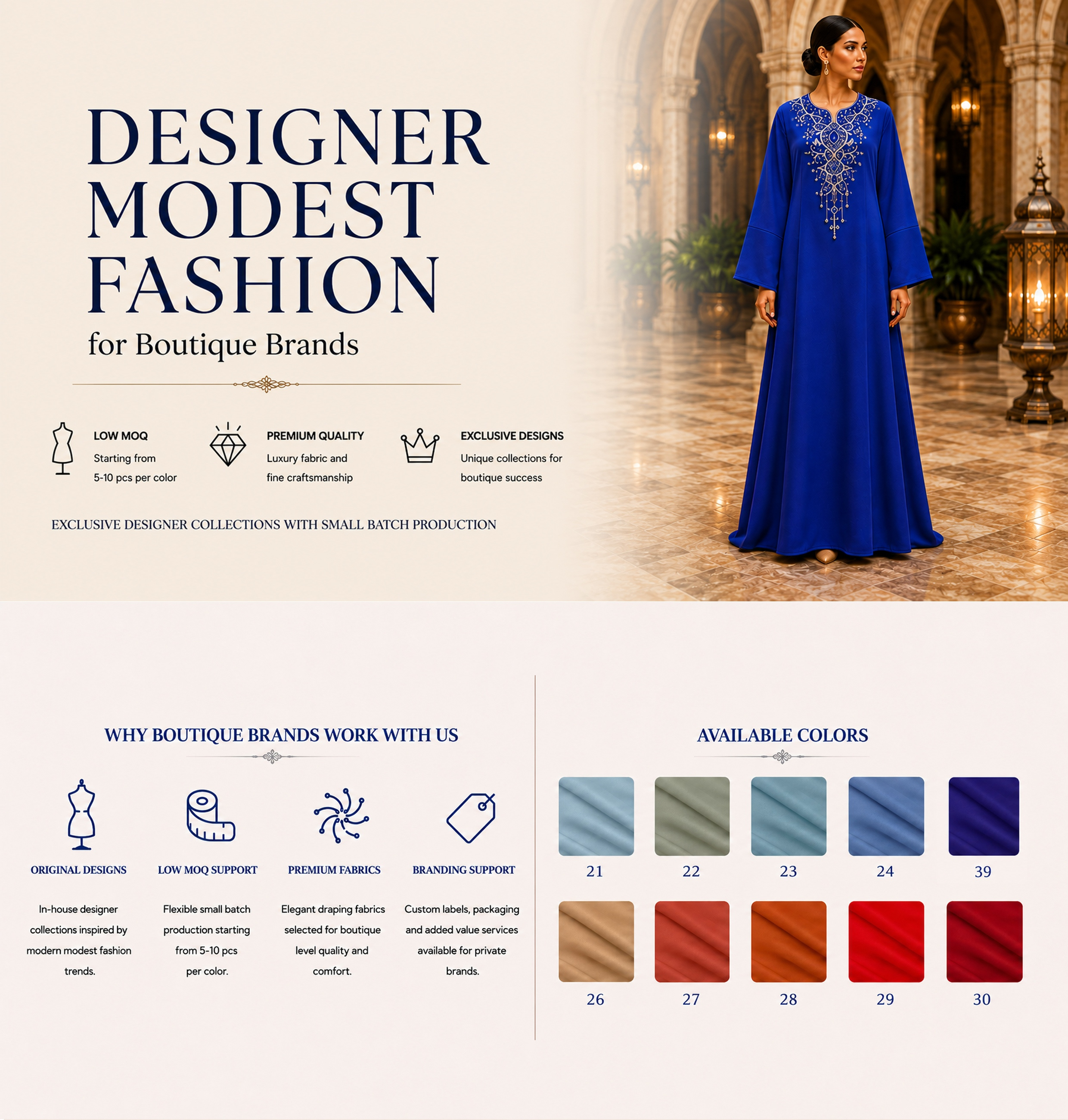 آستین فلر دوزی آبی سلطنتی abaya pro royal blue embroidered flare sleeve abaya pro