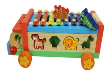 Animal pull cart xylophone,High quality musical xylophone toy for baby,Voice standard wooden xylophone