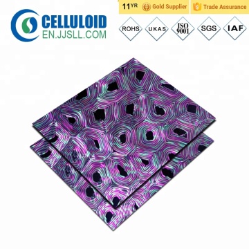 Plastic eyeglasses cover decorate sheet of celluloid