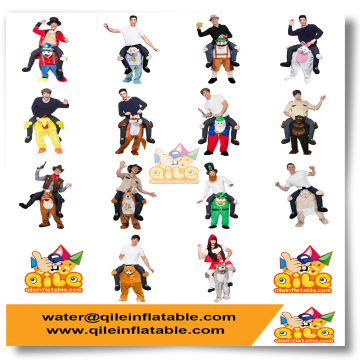 hot sell carry me bavarian beer guy ride on oktoberfest mascot costume for decoration